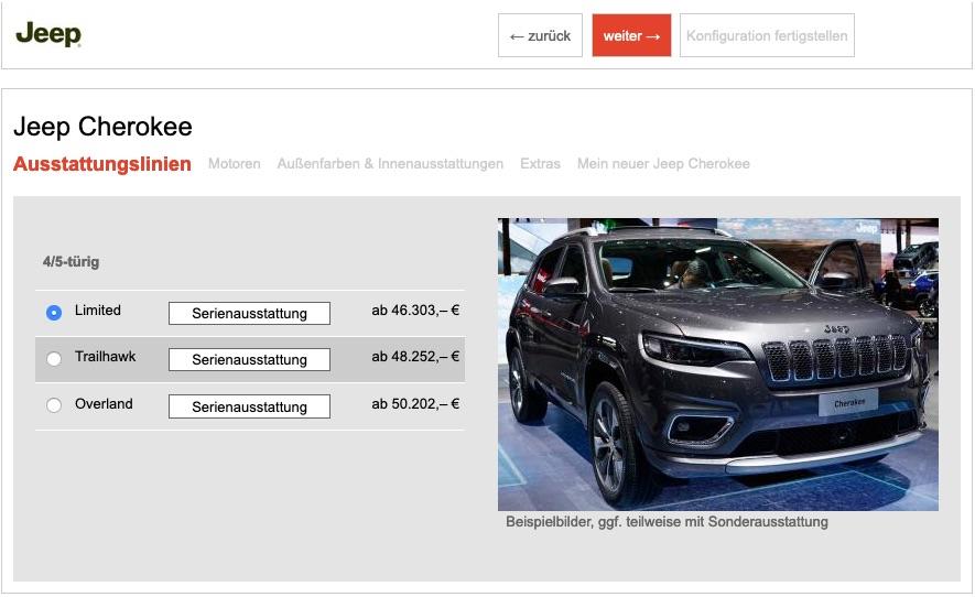 Step-Konfigurator von Autrado
