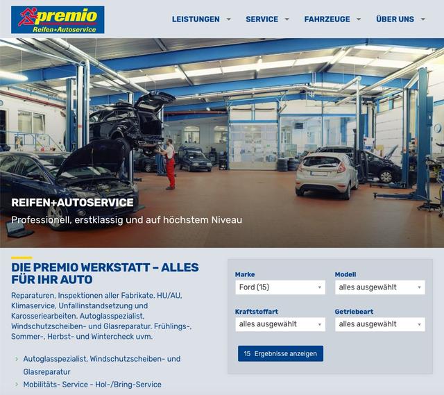 Website for car workshop