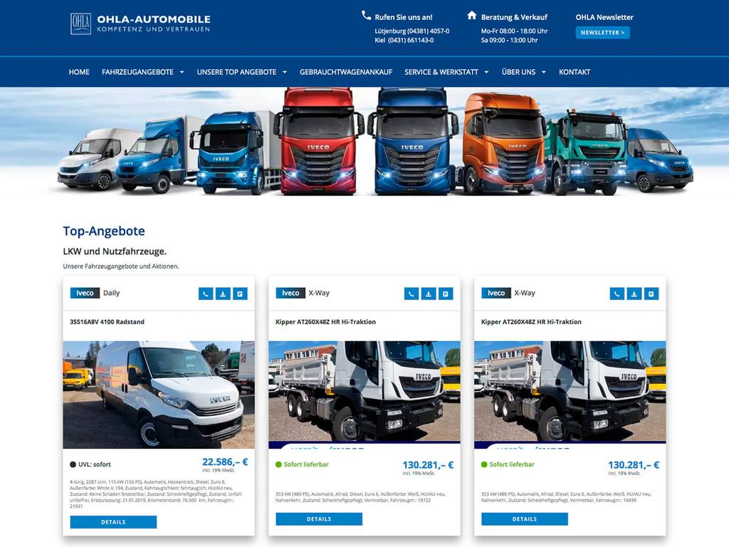 OHLA-AUTOMOBILE GmbH, Lütjenburg & Kiel