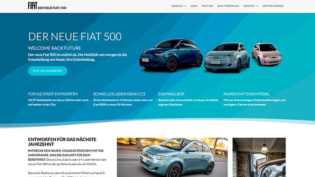 Fiat 500-Elektrofahrzeug-Portal - Kunden-Referenzen