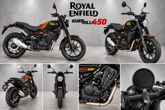 Lagerfahrzeug Royal Enfield Guerrilla 450 - Playa Black Guerrila