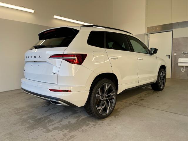 Skoda / Karoq / Weiß / / / TDI 4x4 AHK+360°+Alu19+Navi+Matrix+Winter-Paket
