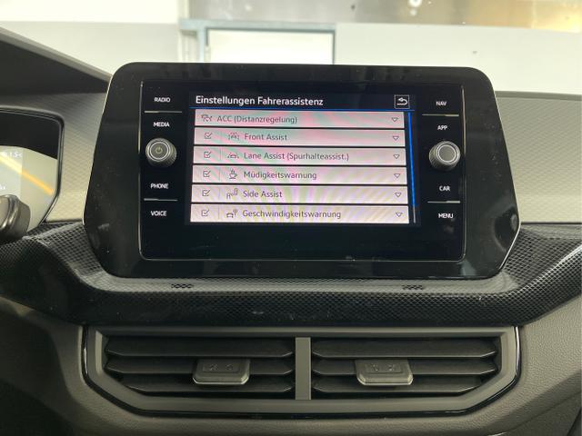 Volkswagen / T-Cross / Blau / / / 115PS DSG AHK+Navi+Kessy+Sitzheizung+App-Connect+ACC