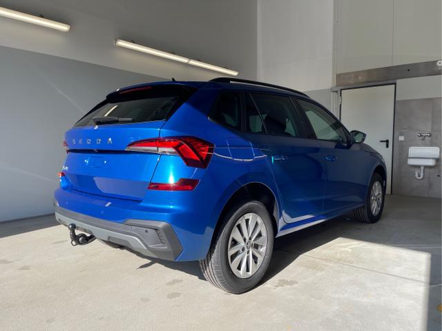 Skoda / KAMIQ / Blau / / / 115PS DSG Matrix+AHK+Kamera+PDC vor+hi+Kessy+Sitzheizung+GVL