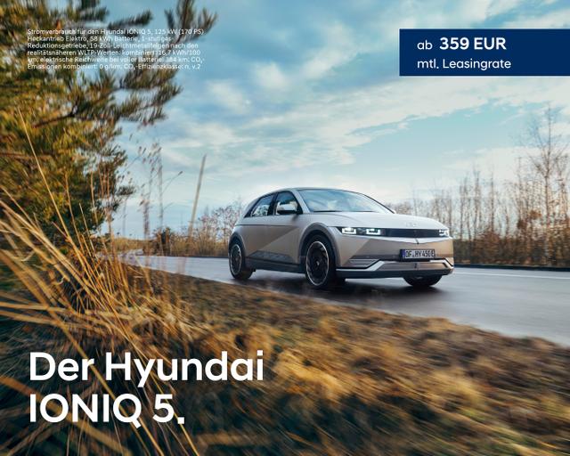 Entdecken Sie den Hyundai IONIQ 5 77,4 kWh Akku mit Allradantrieb Basis inkl. Wärmepumpe