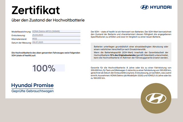 Hyundai KONA Elektro (100kW) TREND inkl. Navigationspaket 