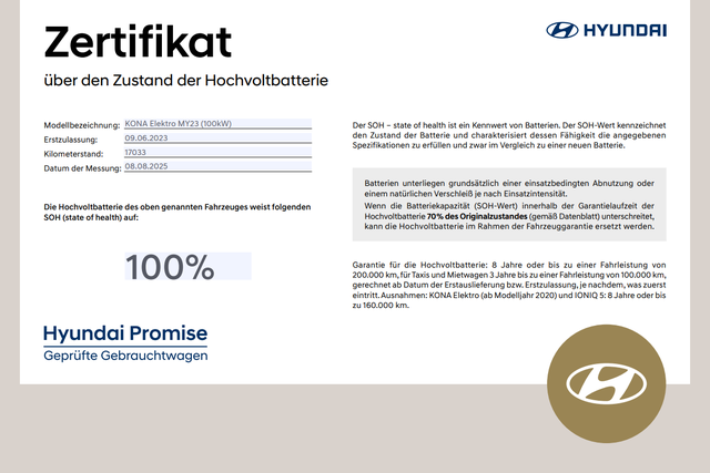Hyundai KONA Elektro (100kW) ADVANTAGE 