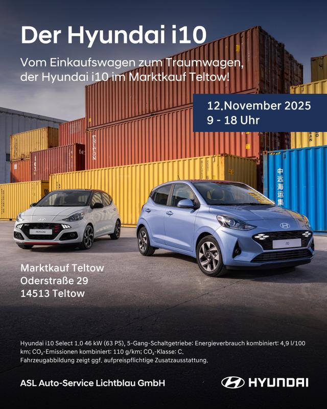 Vom Einkaufswagen zum Traumwagen, der Hyundai i10 im Marktkauf Teltow!