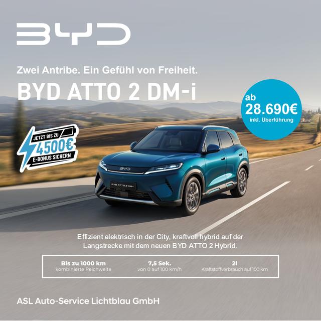 Der BYD ATTO 2 DM-i: Effizient, modern und jetzt besonders attraktiv