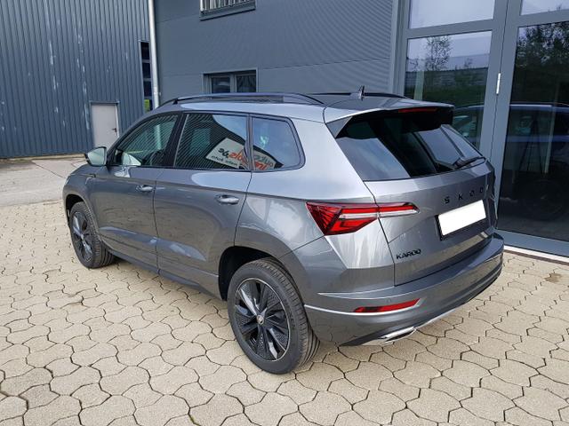 Skoda / Karoq / Grau / / / Karoq Sportline 1,5TSI DSG 110KW Columbus, AHK, SHZ, Totwinkelassist, Virtual Pedal