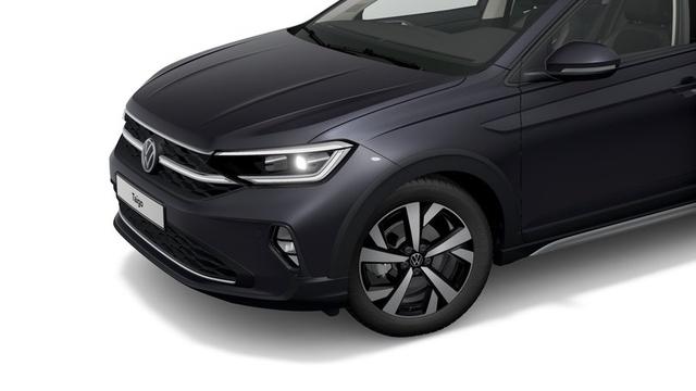 Volkswagen Taigo Style 1.0 TSI 115PS DSG inkl. DACHRELING KLIMA RADIO READY2DISCOVER/BT/DAB/APP CONNECT/USB VO+HI DIG. COCKPIT IQ.DRIVE SPORTSITZE AMBIENTE MUFU-LEDERLENKRAD PS VO/HI IQ.LIGHT MITTELARML. VO RESERVE 17"ALU 