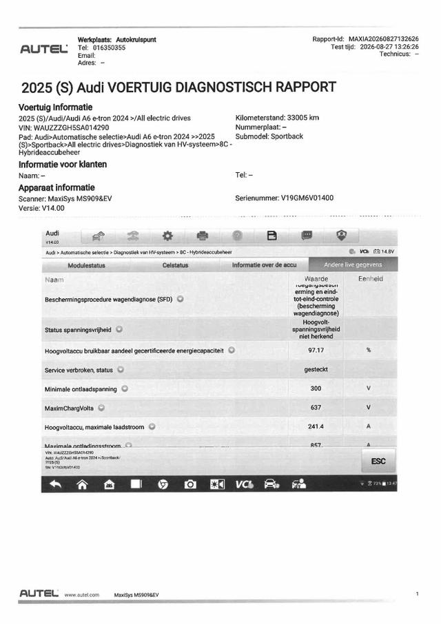 Audi A6 Sportback e-tron Corporate S-Line 