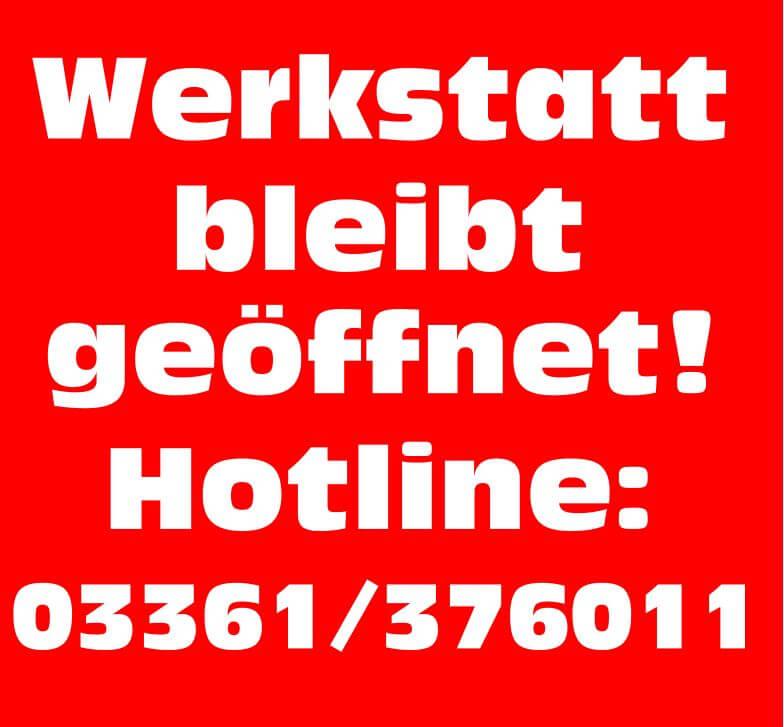 wir haben geöffnet