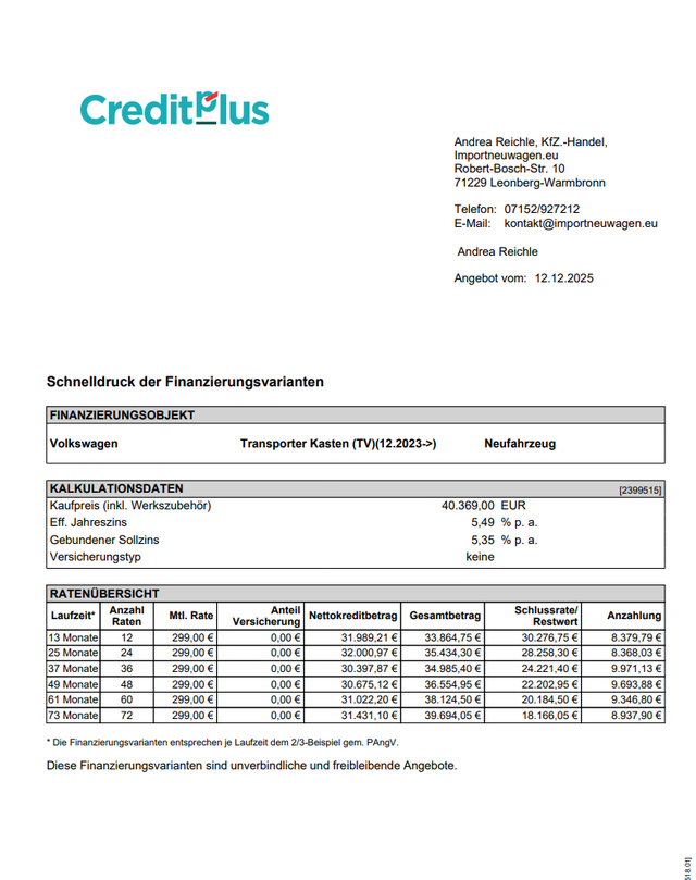 Volkswagen T7 Kastenwagen Transporter 2.0 TDI AHK+Kamera+2x Schiebet&uuml;r! 