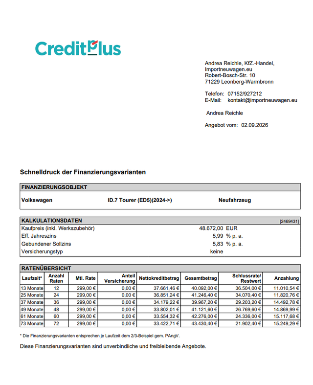 Volkswagen ID.7 Tourer Pro HUD+IQLight+360&deg;+Discover Pro f&ouml;rderf&auml;hig!!! 