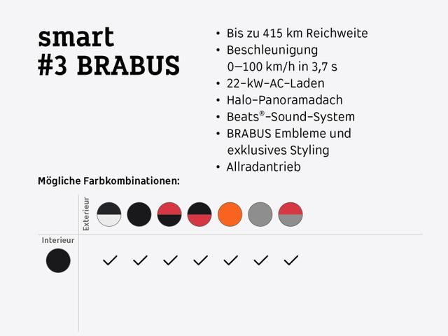 Smart #3 BRABUS - weitere Farbvariationen kurzfristig verfügbar! 