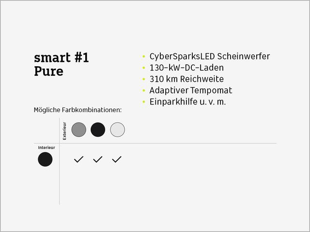 Smart #1 Pure - Wartung & Verschleiß inkl.* (LED, 18" LM, Android Auto/Carplay uvm.) 