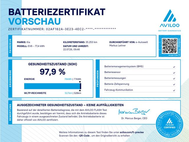 Kia EV6 GT 77,4 kWh AWD Sportsitze HeadUp 360Grad 