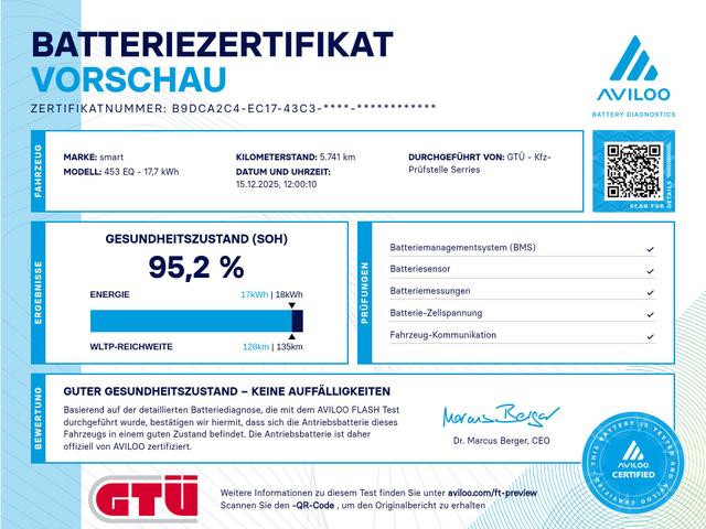 Smart fortwo electric drive / EQ (453.491) Elektro 60 kW 