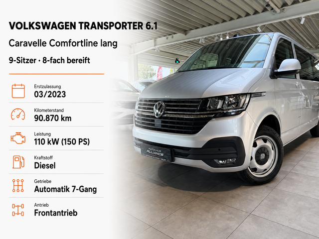 Volkswagen Transporter 6.1 T6.1 2.0 TDI Caravelle Comfortline lang 