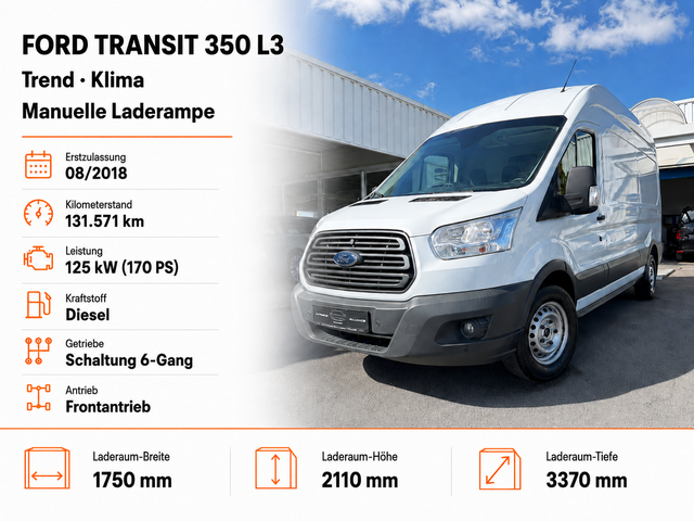 Ford Transit - FT 350 2.0 TDCi DPF L3 Trend FWD