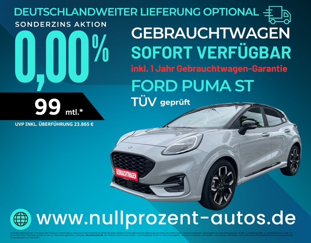Puma - ST-Line X (D4) 1.0 EcoBoost 155 HYBRID NAVI, B&O, LED, SHZ, FAHRERASS. P., UVM.