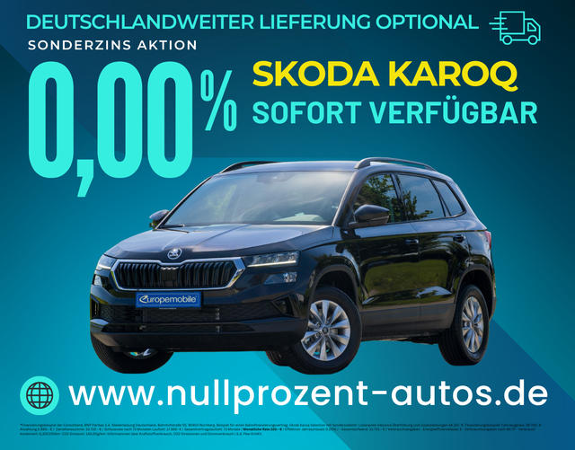 Karoq - Selection 1.5 TSI 110kW DSG (Lager) AHK/PARK/WINTER/KESSY/230V/4J.GARA./TRANSPORT/UVM.