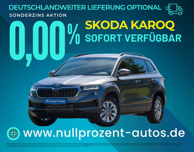 Karoq - Selection 1.5 TSI 110kW DSG (Lager) AHK/PARK/WINTER/KESSY/230V/4J.GARA./TRANSPORT/UVM.