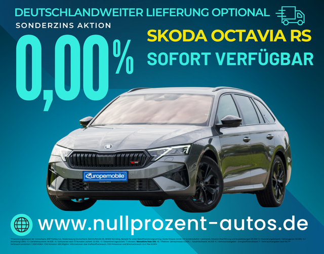 Octavia Combi - RS 2.0 TSI 265 DSG (Lager) NAV/CANTON/PANO/AHK/19
