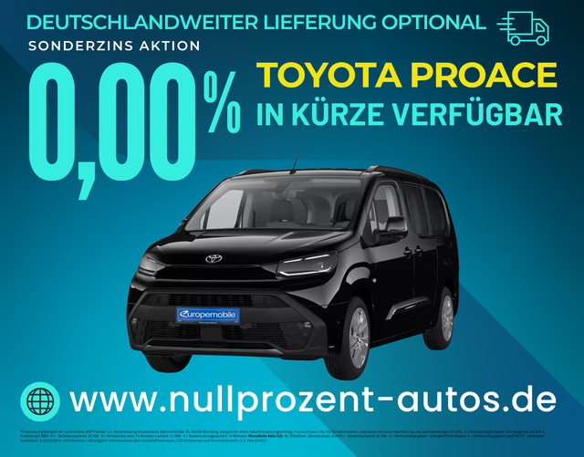 Proace City - Teamplayer L2 1.5 D-4D 96 kW AT 7-Sitzer (Vorlauf) LED/WINTER/17