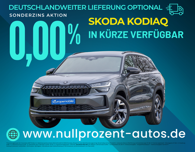 Kodiaq - Sportline 2.0 TDI DSG 4x4 142 kW (Lager) 7-SITZE/STANDHZG/CANTON/MATRIX/NAV/KESSY/AHK/UVM.