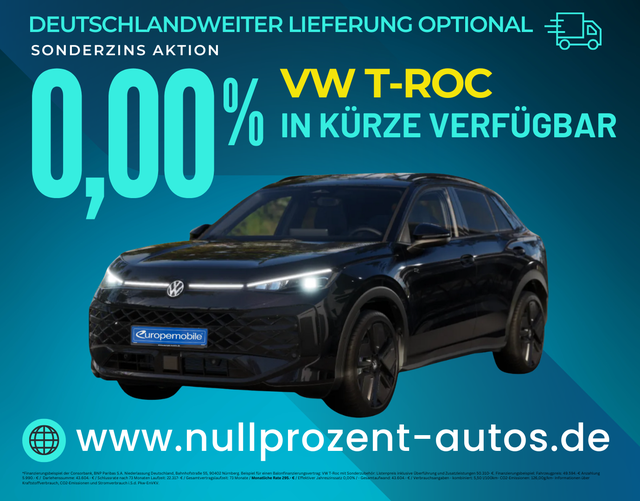 T-Roc - R-Line 1.5 eTSI OPF DSG 150 (Vorlauf) BLACK/MATRIX/NAV/PANO/AHK/UVM.