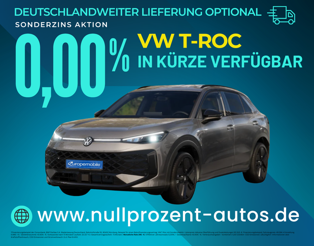 T-Roc - R-Line 1.5 eTSI OPF DSG 150 (Vorlauf) BLACK/MATRIX/NAV/PANO/AHK/UVM.