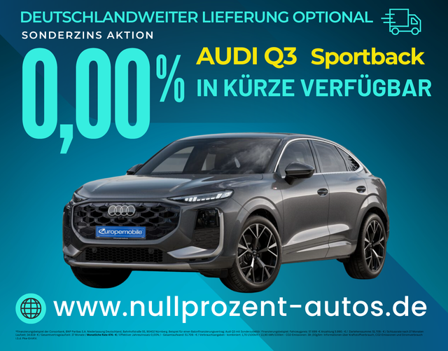 Q3 - Sportback S line TFSI quattro 204PS (Vorlauf) PANO/NAV/TECHPLUS/KLIMAPLUS/DYNAMIK/UVM: