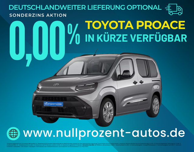 Proace City Verso - Teamplayer L2 1.5 D-4D 96 kW AT 7-Sitzer (Lager) LED/WINTER/17