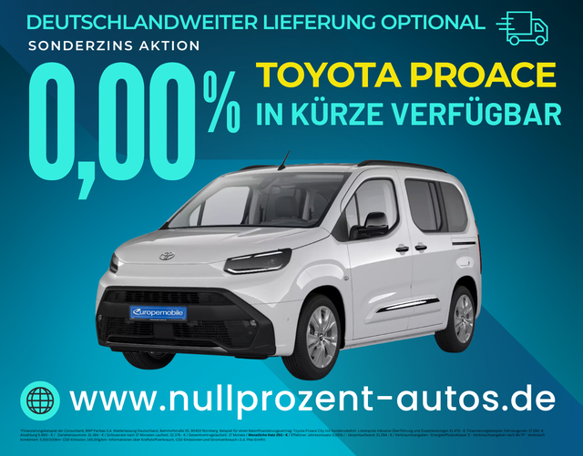 Proace City Verso - Teamplayer L2 1.5 D-4D 96 kW AT 7-Sitzer (Lager) LED/WINTER/17