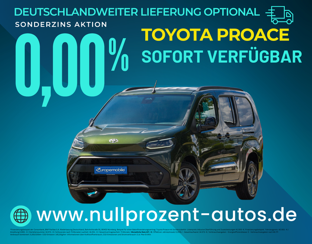 Proace City Verso - Teamplayer L2 1.5 D-4D 96 kW AT 7-Sitzer (Lager) LED/WINTER/17