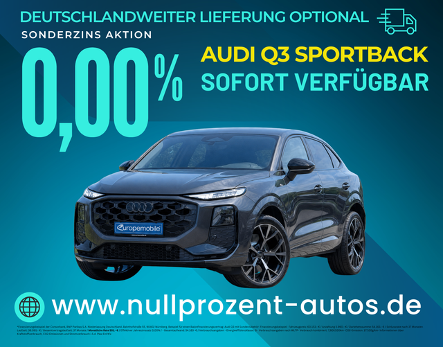 Q3 - Sportback S line TFSI quattro 204PS (Vorlauf) PANO/NAV/TECHPLUS/KLIMAPLUS/DYNAMIK/UVM: