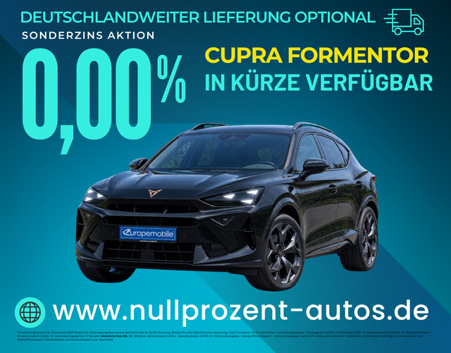 Formentor - Cupra 2.0 TSI DSG 4Drive 150 kW (Vorlauf) VOLL-LED/WINTER/3ZKLIMA/AHK/FULLLINK/ACC/UVM.