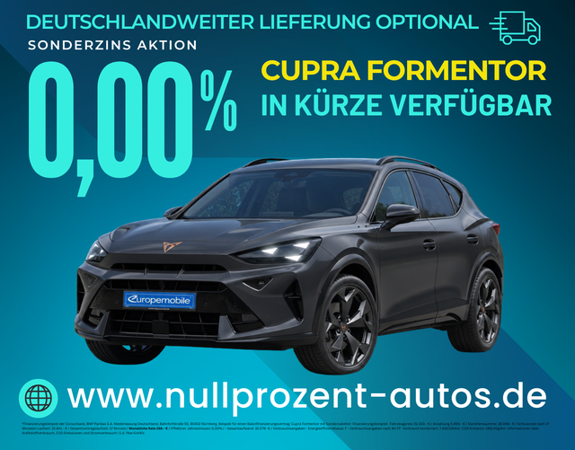 Formentor - Cupra 2.0 TSI DSG 4Drive 150 kW (Vorlauf) VOLL-LED/WINTER/3ZKLIMA/AHK/FULLLINK/ACC/UVM.