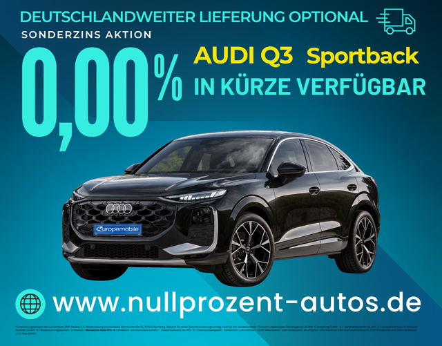 Q3 - Sportback S line TFSI quattro 204PS (Vorlauf) PANO/NAV/TECHPLUS/KLIMAPLUS/DYNAMIK/UVM: