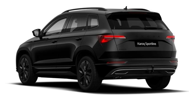 Skoda Karoq 1.5 TSI ACT Sportline AHK el. anklappbar ACC-Tempomat SHZ PDC vorne+hinten R&uuml;ckfahrkamera Matrix-LED-Scheinwerfer Alufelgen 18 Zoll Procyon schwarz 