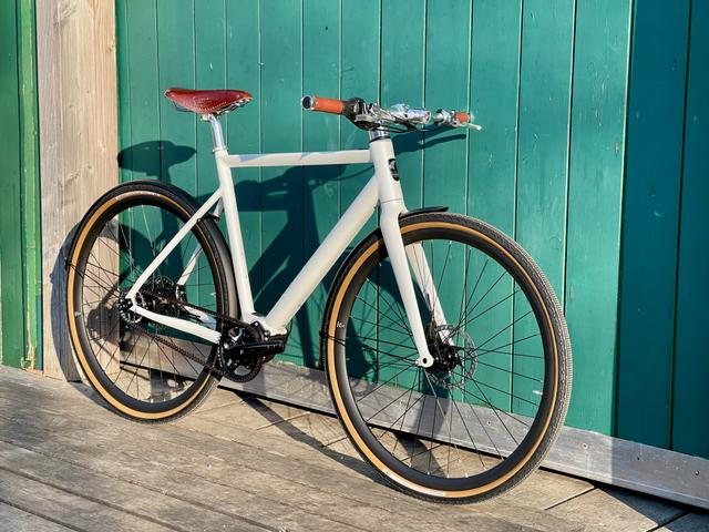 Desiknio Pinion Electric Bike - CLASSIC 9-Gang-Pinion, Größe M, pearl white, sofort lieferbar