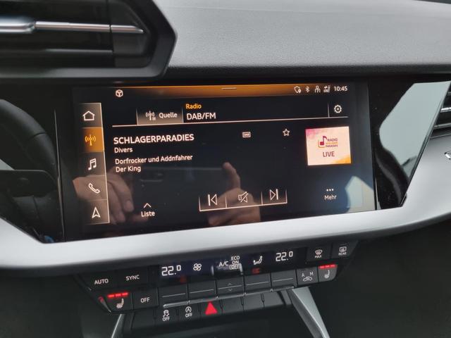 Audi A3 Sportback 30 TFSI 110PS LED-Scheinw. Klimaautomatik Sitzheizung Audi-Radio Bluetooth DAB+ Touchscreen Apple CarPlay Android Auto PDC Tempomat 16-LM 