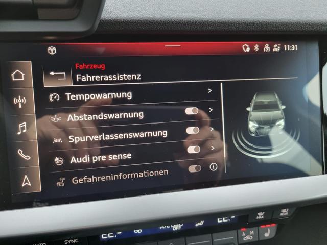 Audi A3 Sportback 30 TFSI 110PS LED-Scheinw. Klimaautomatik Sitzheizung Audi-Radio Bluetooth DAB+ Touchscreen Apple CarPlay Android Auto PDC Tempomat 16-LM 