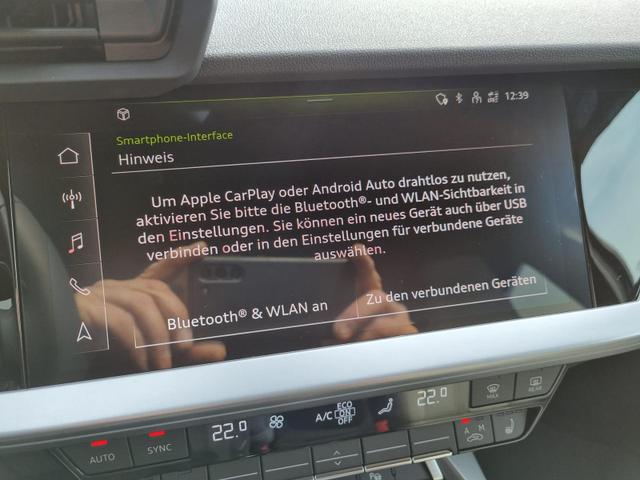 A3 Limousine Limo advanced 35 TFSI 150PS S-Tronic Voll-Leder Sitzheizung Sportsitze LED-Scheinw. Klimaautomatik Audi-Radio Touchscreen Apple CarPlay Android Auto PDC v+h Keyless 18"LM abg.Scheiben Tempomat 