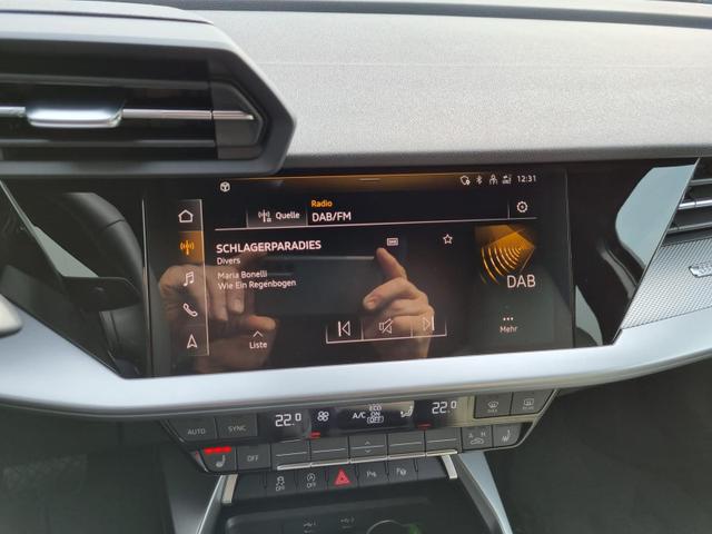 A3 Limousine Limo advanced 35 TFSI 150PS S-Tronic Voll-Leder Sitzheizung Sportsitze LED-Scheinw. Klimaautomatik Audi-Radio Touchscreen Apple CarPlay Android Auto PDC v+h Keyless 18"LM abg.Scheiben Tempomat 