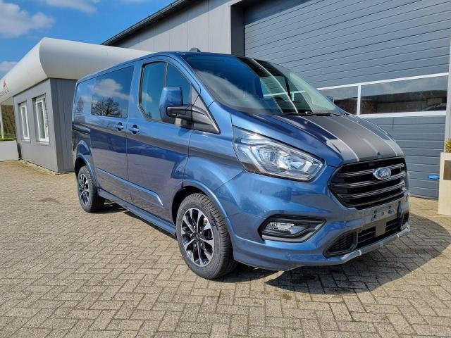 Transit Custom Doppelkabine L1 2.0 EcoBlue 170PS Automatik Sport 3,2t 5-Sitzer Sitzheizung Teilleder Klima Ford-Navi SYNC 3 DAB+ Bluetooth Touchscreen Apple Carplay Android Auto PDC v+h Rückf.Kamera Frontscheibe beheizb. 17"LM 