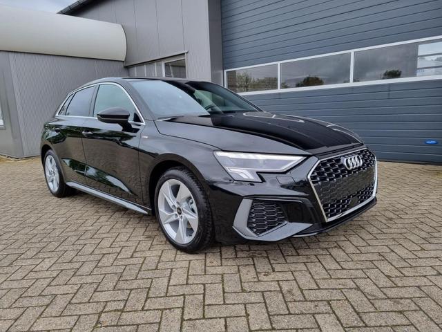 A3 Sportback S-Line 35 TFSI 150PS S-Tronic Komfortklimaautomatik LED-Scheinw.+LED-Heckleuchten (dynamisch) Smartphone-Interface Sitzheizung Glanzpaket abg.Scheiben Apple-CarPlay Android-Auto Rückf.Kamera PDC v+h Teilb.Bank Tempomat 