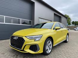 Audi A3 Sportback - S-Line 35 TFSI 150PS S-Tronic Komfortklimaautomatik LED-Scheinw. LED-Heckleuchten (dynamisch) Smartphone-Interface Sitzheizung Glanzpaket abg.Scheiben Apple-CarPlay Android-Auto Rückf.Kamera PDC v h Teilb.Bank Tempomat